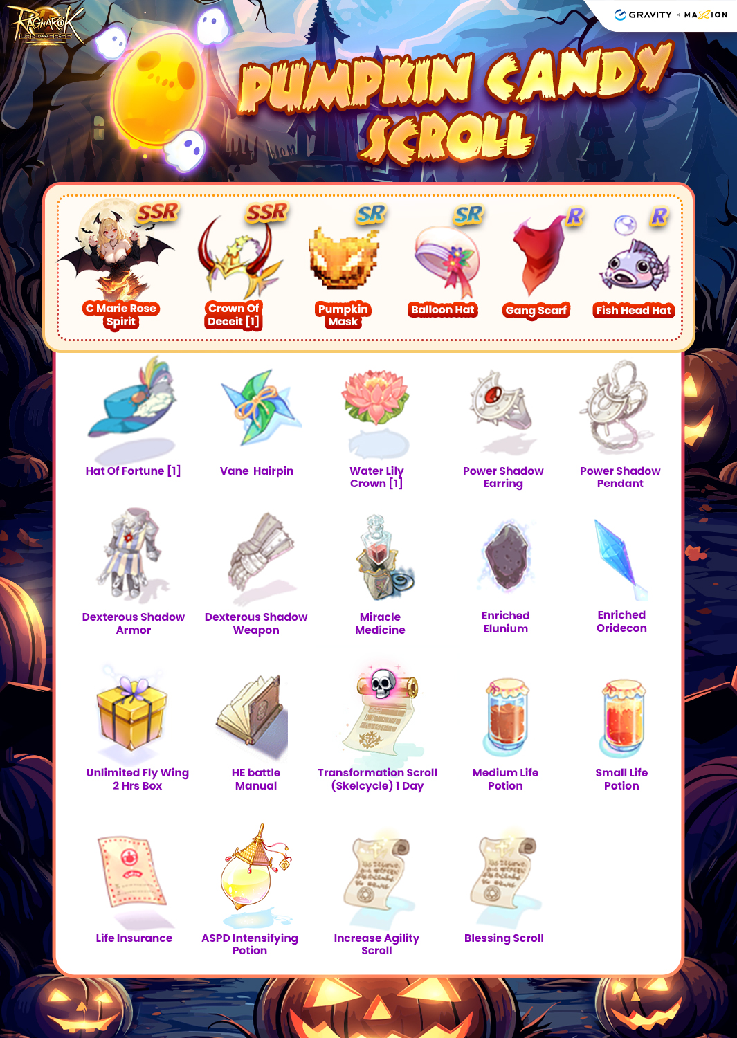 Pumpkin Candy Scroll NEWS Ragnarok Landverse
