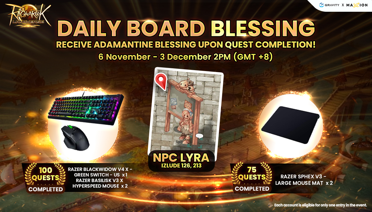 Daily Board Blessing event
