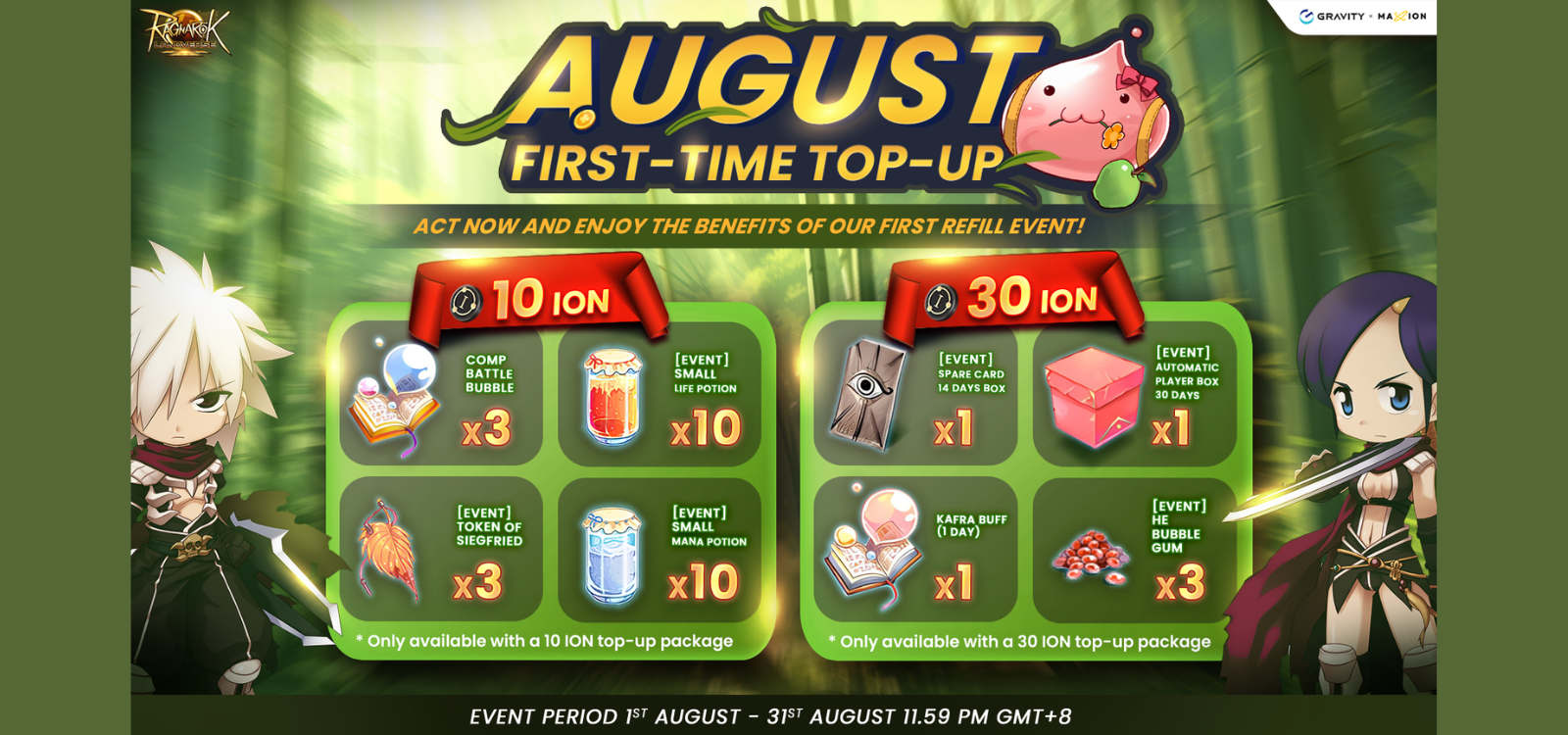 Ragnarok Landverse  : August First-Time Top-Up Event