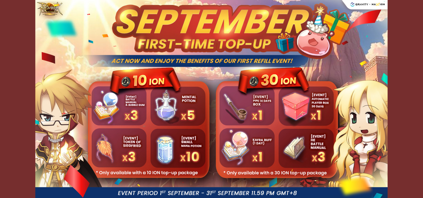 Ragnarok Online Landverse : September First-Time Top-Up Event