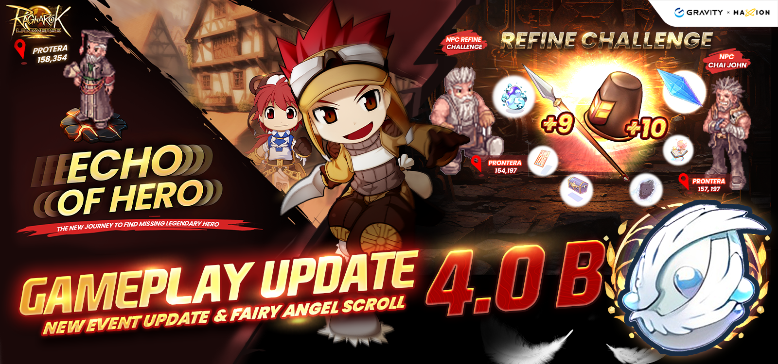 RAGNAROK ONLINE LANDVERSE GAME PLAY UPDATE EP 4.0b : New Event Update & Fairy Angel scroll