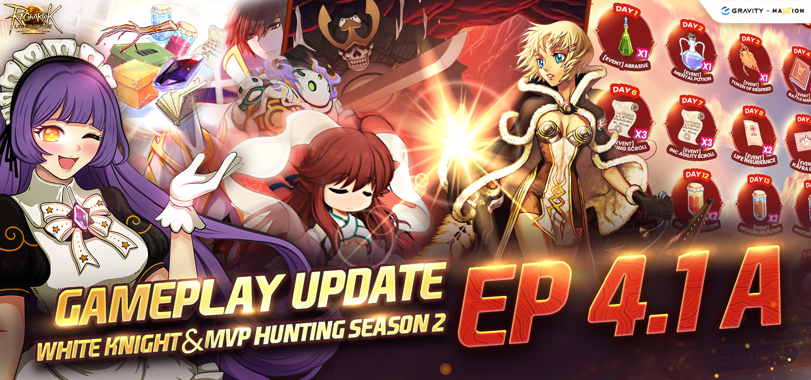 RAGNAROK ONLINE LANDVERSE GAME PLAY UPDATE EP 4.1A White knight & MVP Hunting Season 2