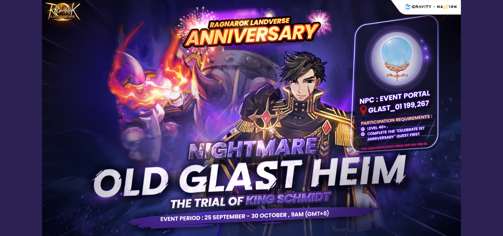 Ragnarok Online Landverse 1 Year Anniversary (Daily Quest) Nightmare Old Glast Heim Dungeon