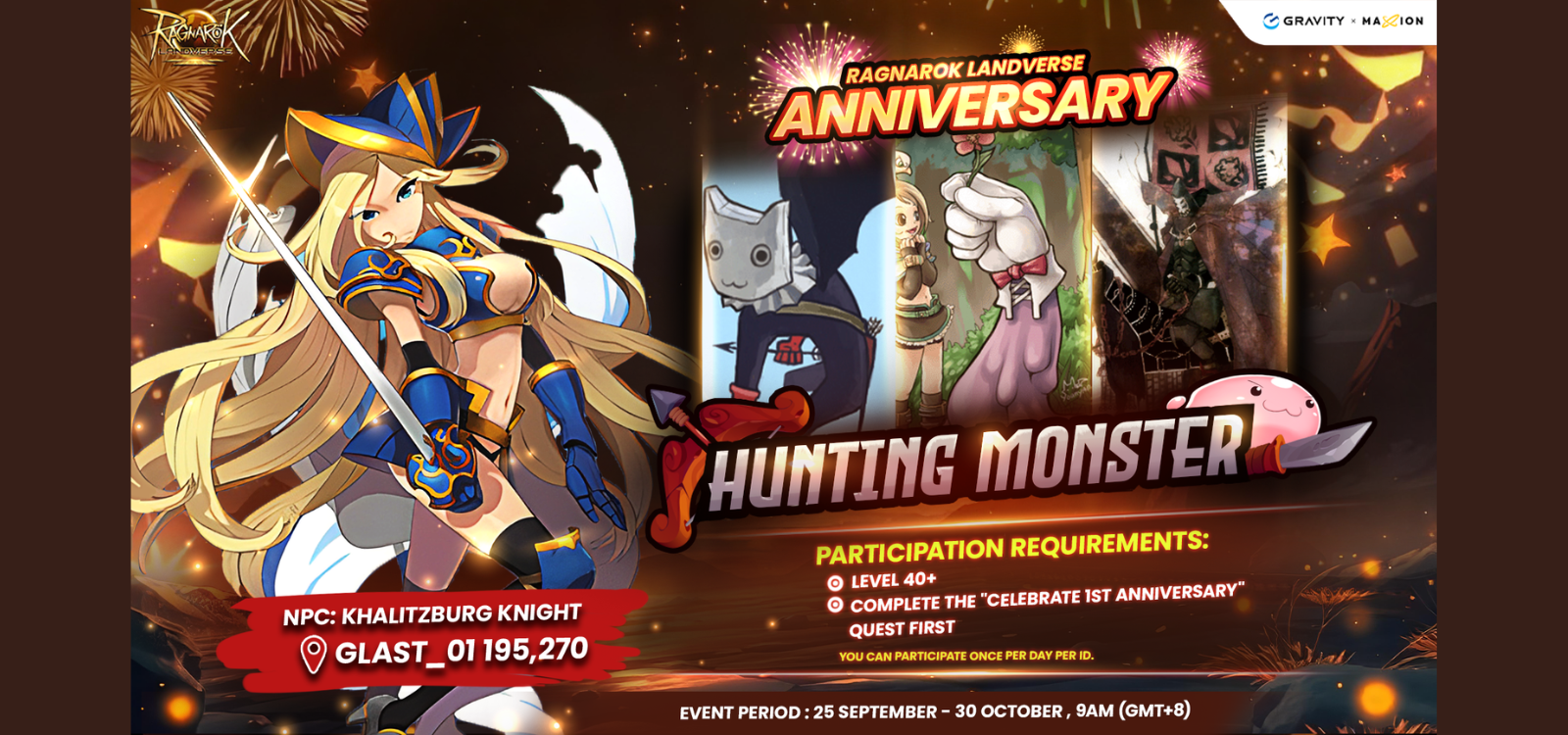 Ragnarok Online Landverse 1 Year Anniversary (Daily Event) Hunting Monsters Event!