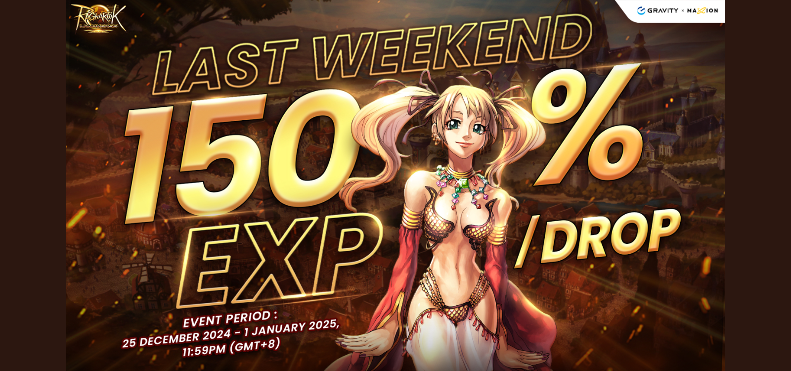 Server EXP and Drop rate x150%