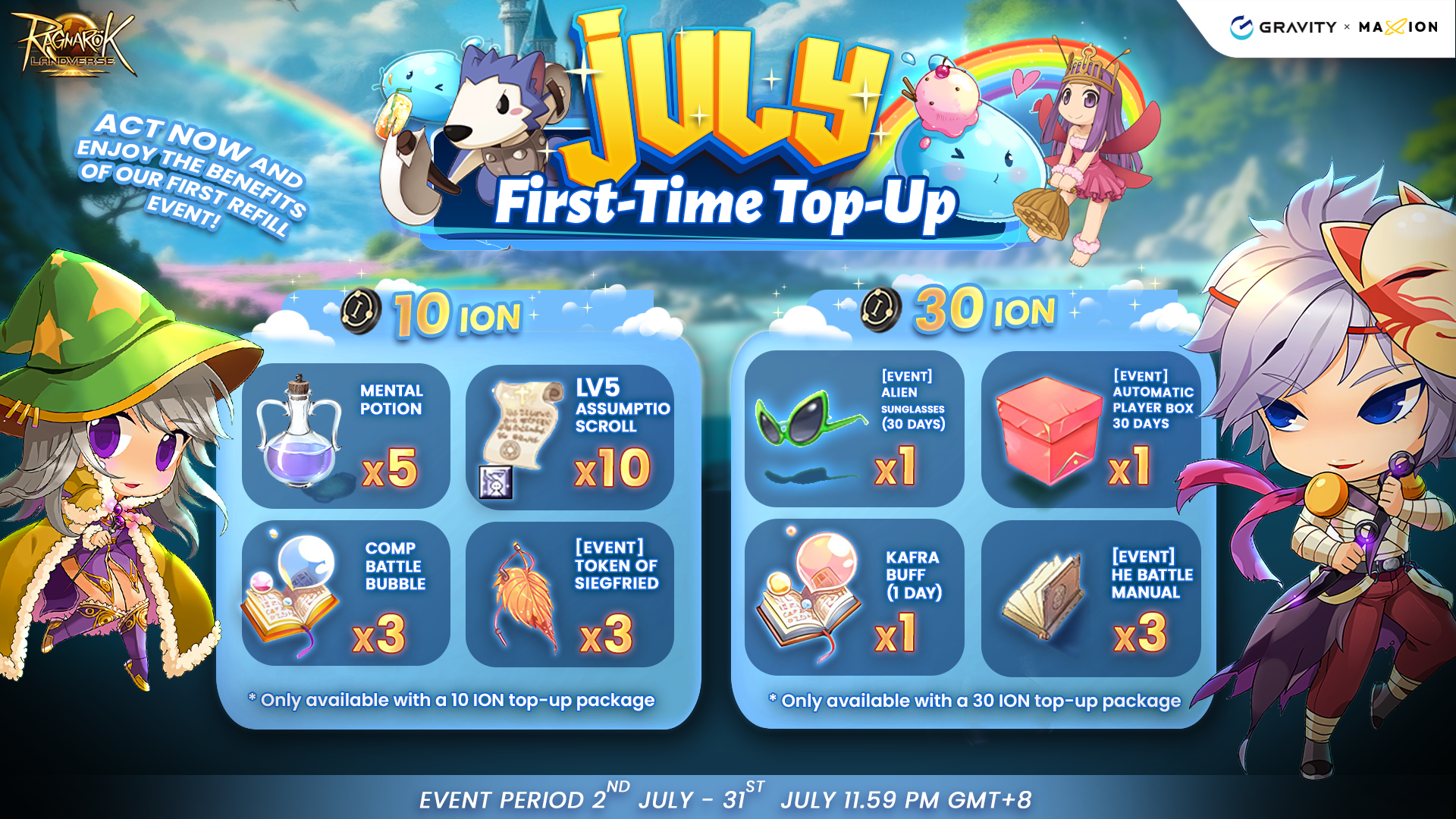 Ragnarok Online Landverse : July First-Time Top-Up Event
