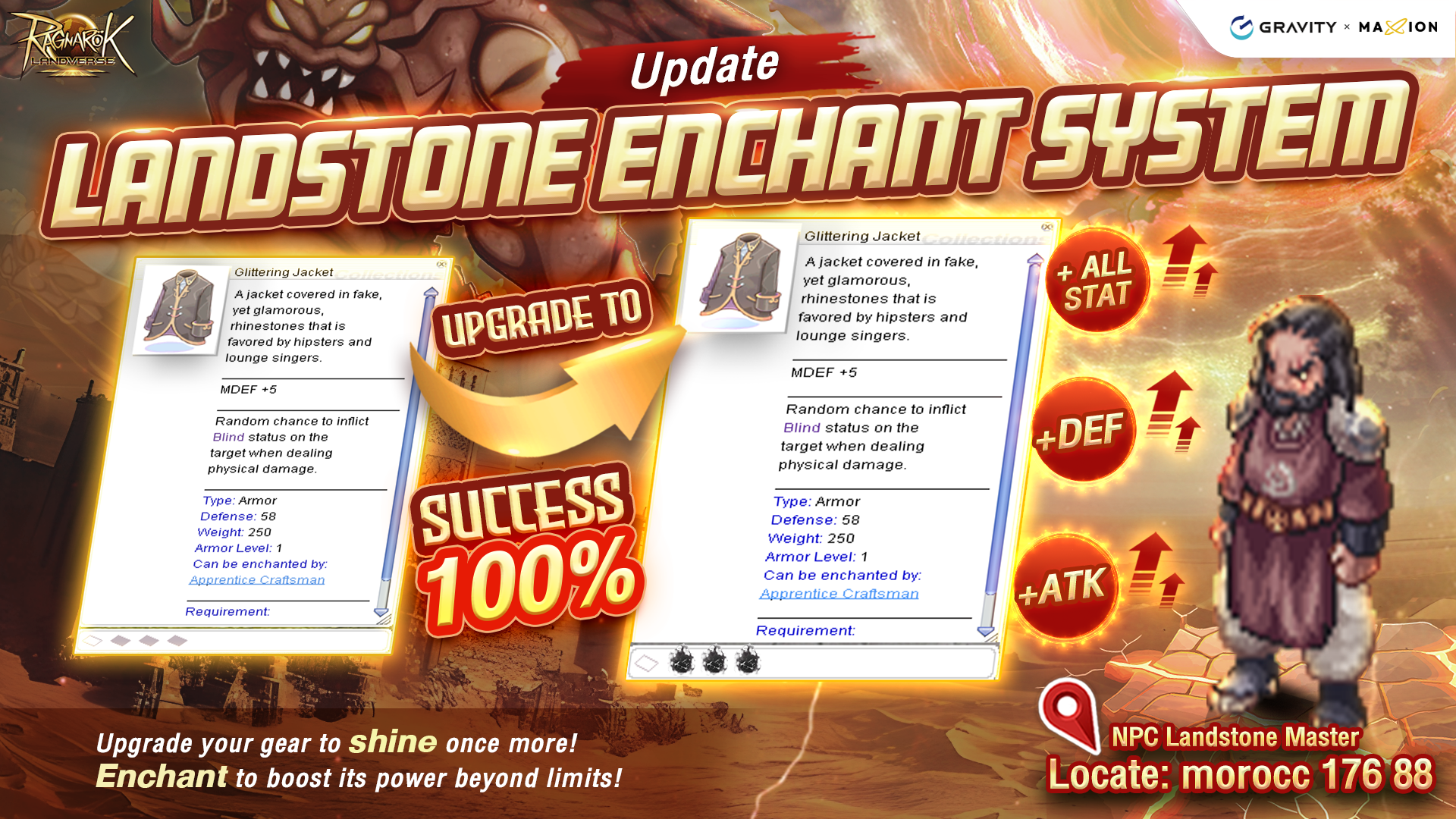 Ragnarok Online landverse Landstone Enchant System 8.0 update
