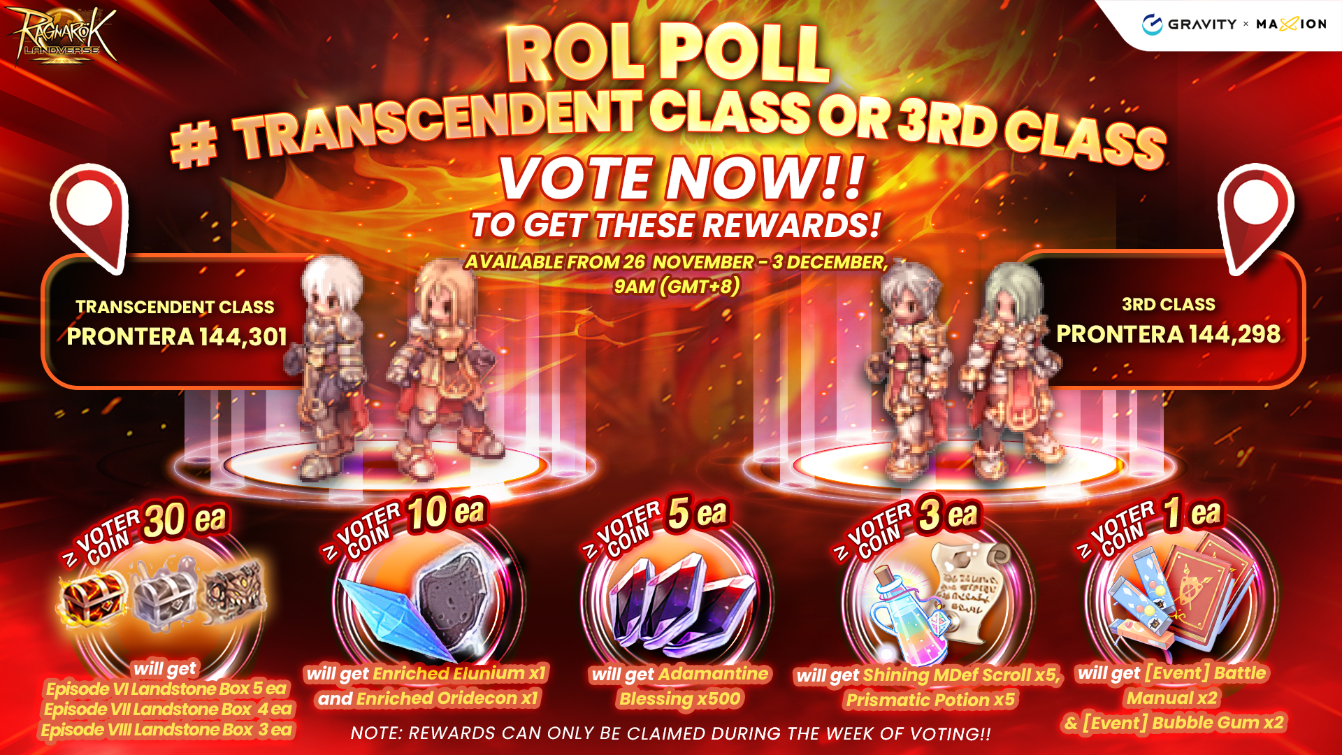 Ragnarok Online Landverse # ROL POLL Transcendent Class or 3rd Class