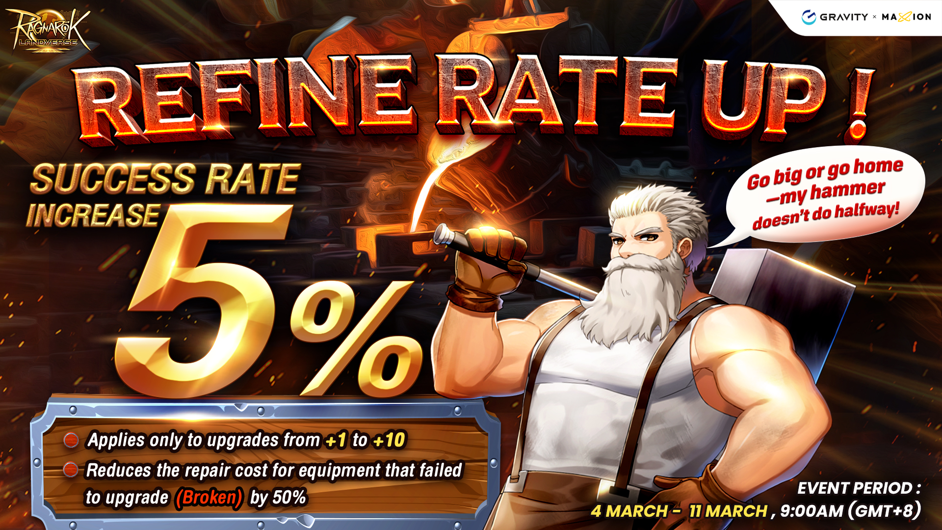 Ragnarok Online Landverse Refine Rate Up