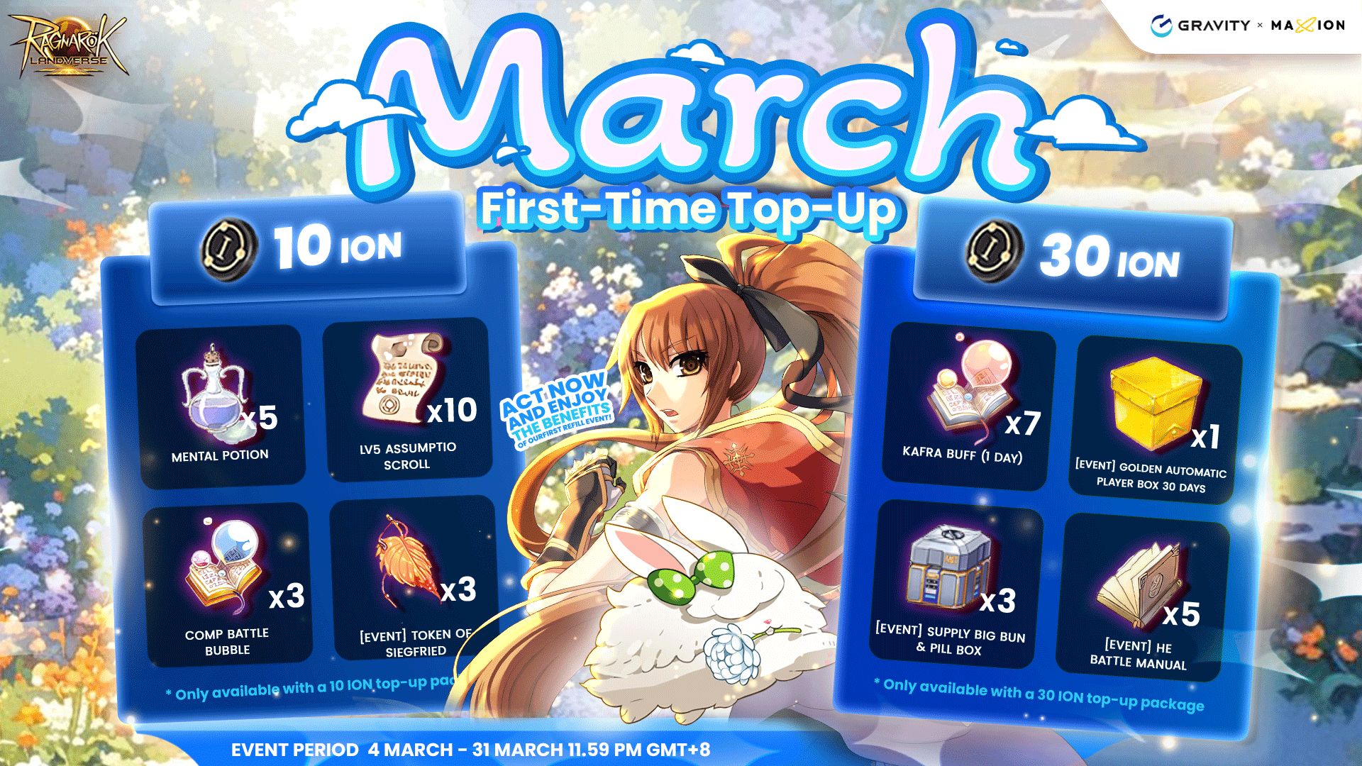 Ragnarok Online Landverse : March First-Time Top-Up Event